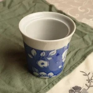 Azucarera Marly Pintada A Mano Flores Azules (Outlet)
