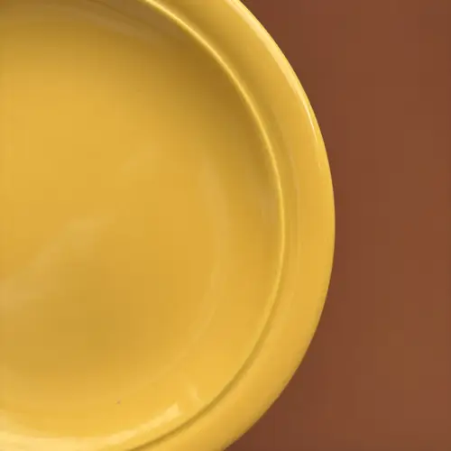 Plato Postre Amarillo Liso Cerámica - Image 2