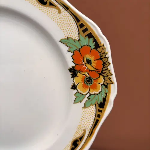 Plato Postre Alfred Meakin Inglés Deco Octogonal Floral Colección - Image 3
