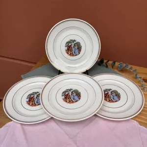 Plato Postre Lozalit Escena Galante Central Birola Dorada