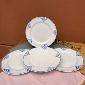 Plato Postre Cambridge Detalles Azules en el Borde