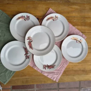 Platito de Porcelana Mandarin Chino Hojas De Bambú