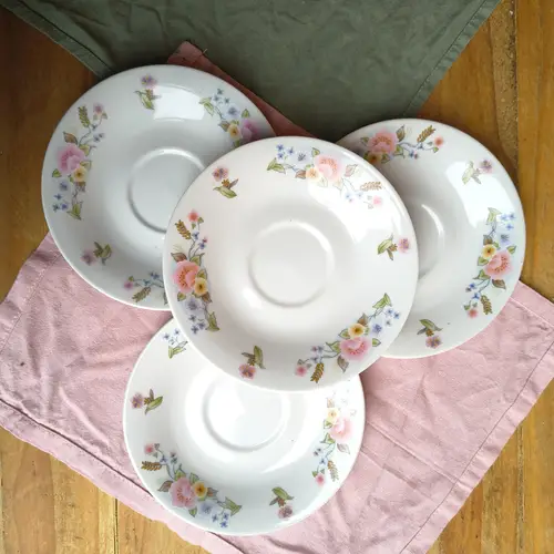 Platito de Porcelana Chino Ramos De Flores