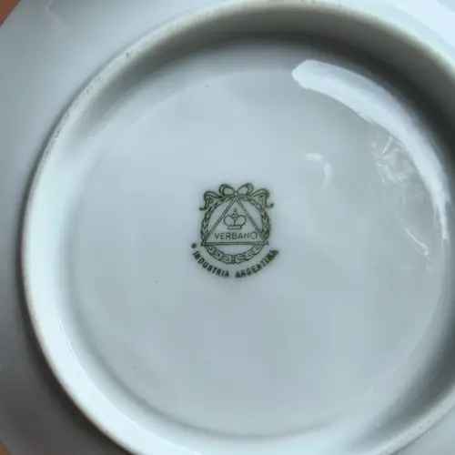 Platito de Porcelana Verbano Guirnalda Celeste Con Flores - Image 2