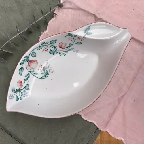 Bombonera de Porcelana Pintada A Mano Flores Rojas - Image 2