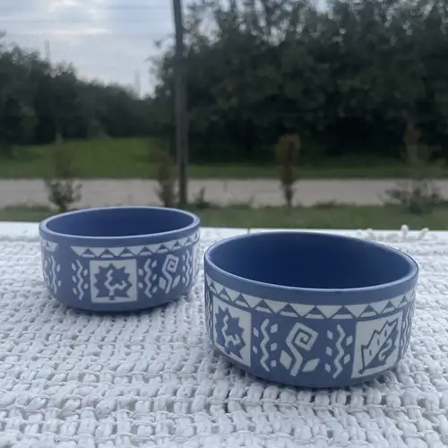 Cuenco Japonés Azul con Diseños Geométricos (10x6 cm) - Image 3