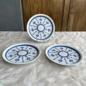 Plato de Postre de Porcelana Japonesa Azul y Blanco (16 cm)