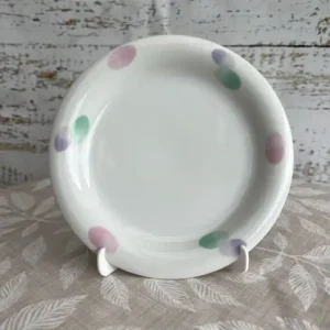 Plato de Postre Vintage de Porcelana con Lunares Pastel (16,5 cm)